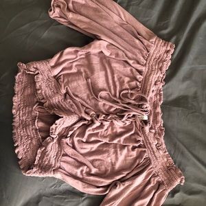 Off the shoulder crop top